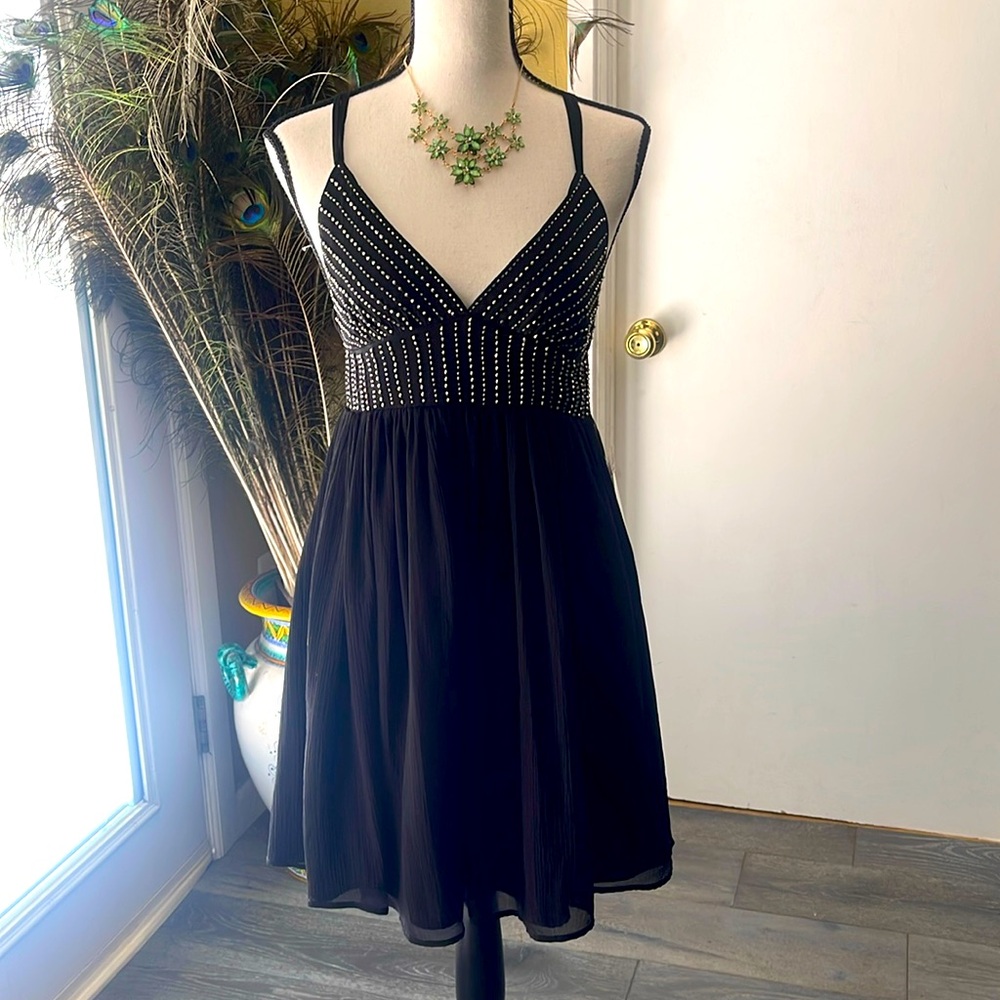 Black mini dress